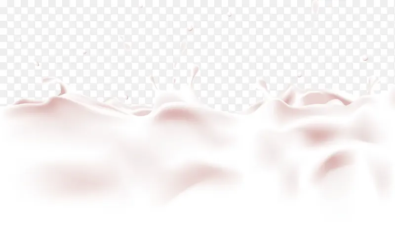 粉色清新牛奶效果元素