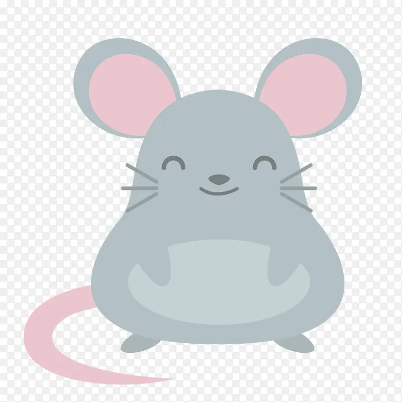 灰色肥胖可爱老鼠