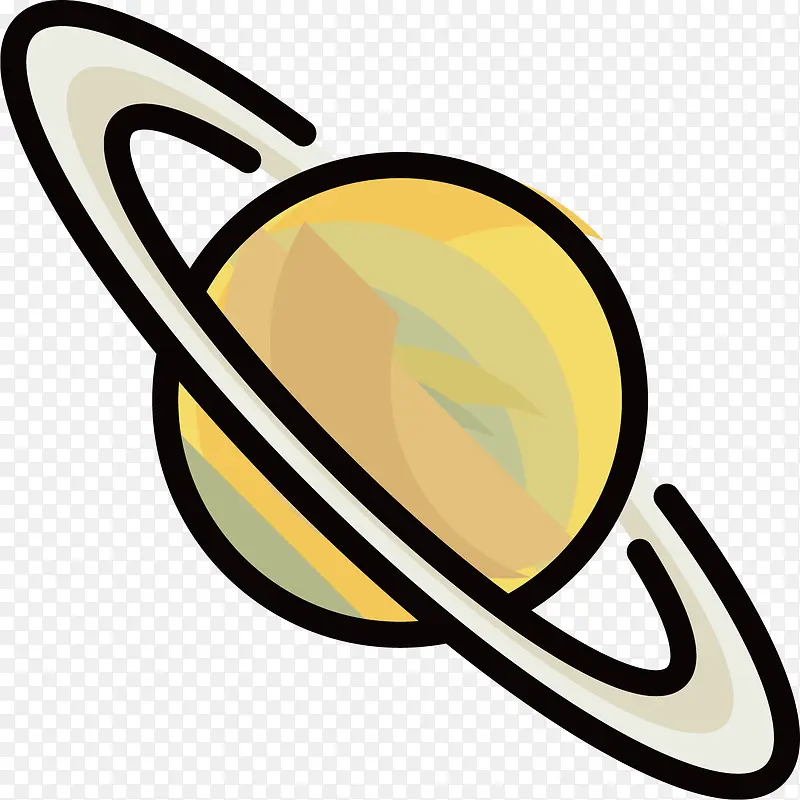 黄色天王星免抠图标