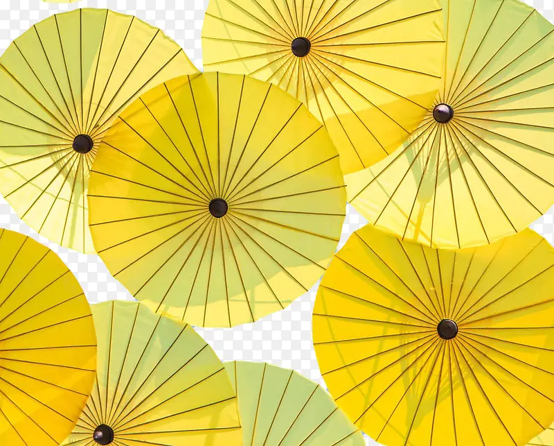黄色油纸伞
