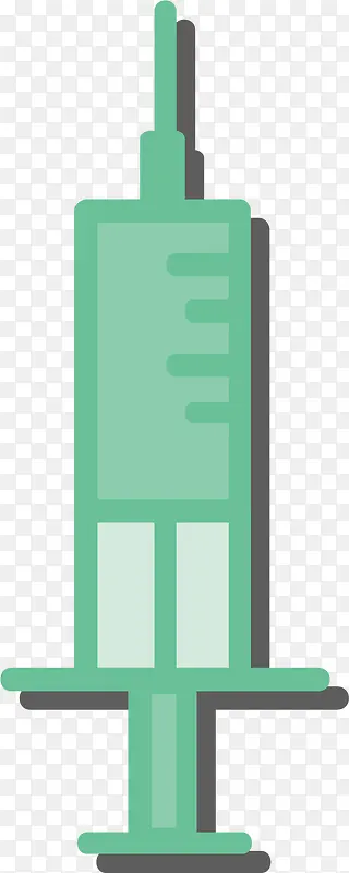 矢量图绿色的针管