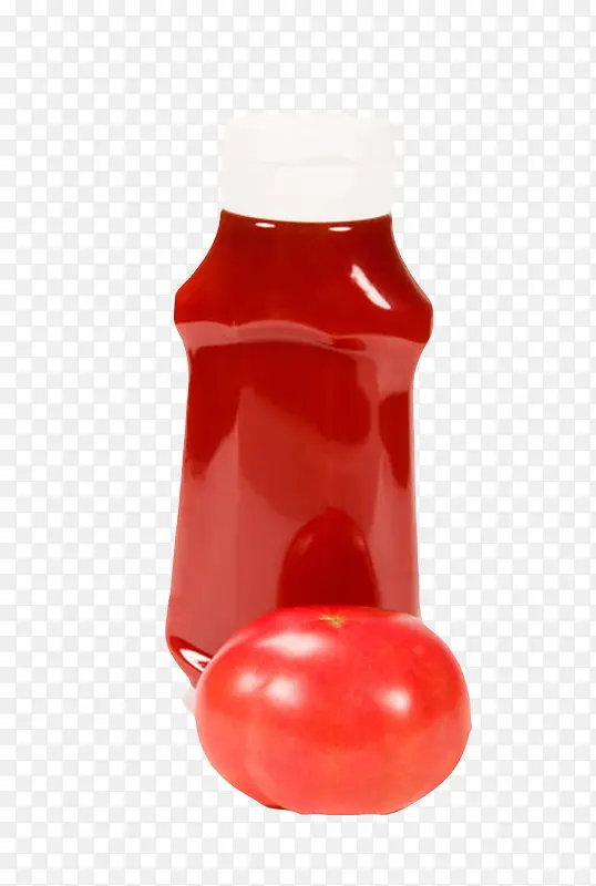 红色调味品拧盖塑料番茄酱包装实
