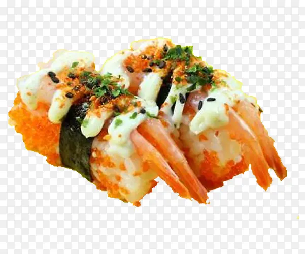 虾肉的散寿司美食