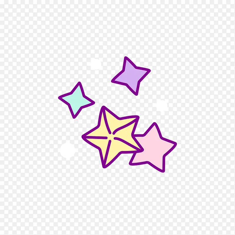 卡通可爱的星星免抠素材