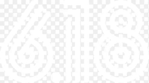 618白色线条创意字体