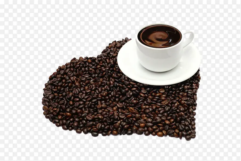 咖啡豆底纹咖啡杯