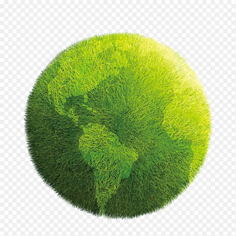 绿色大气星球装饰图案