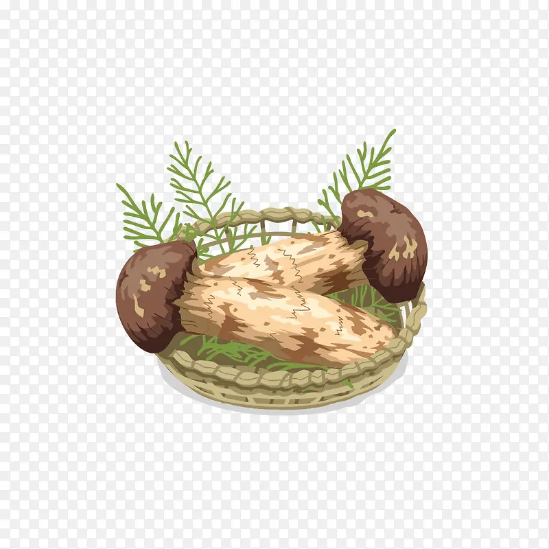 一篮子蘑菇