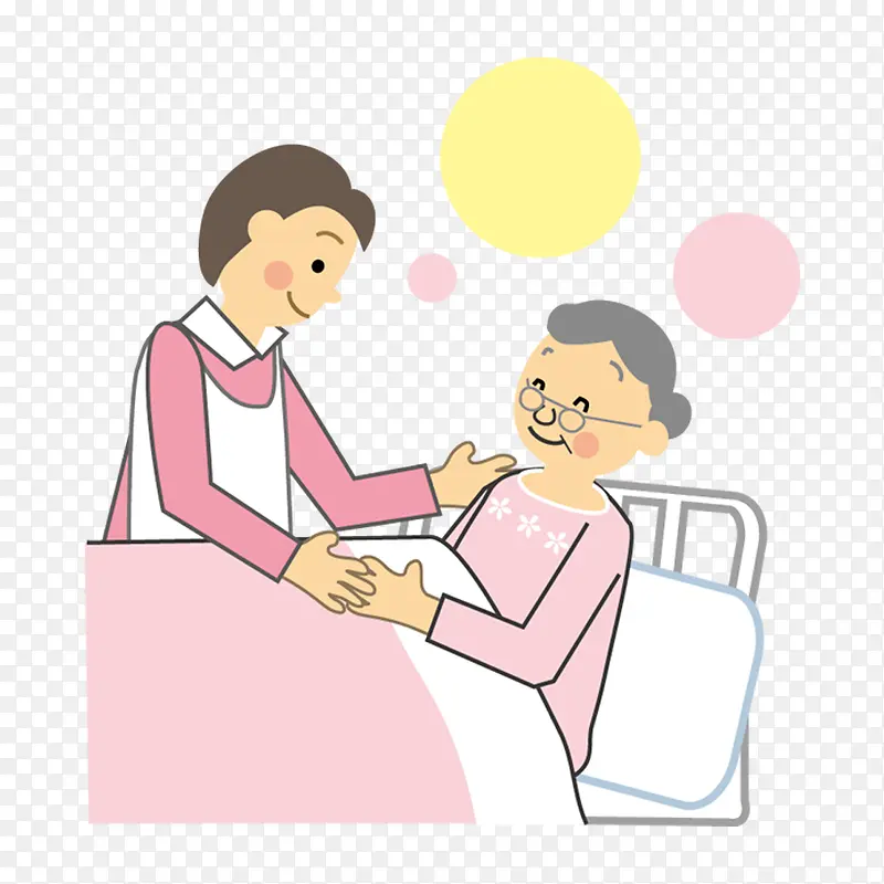 护士照看老人