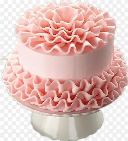 粉色捧花蛋糕