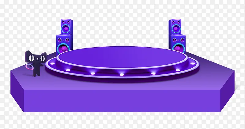 创意电商紫色立体主题
