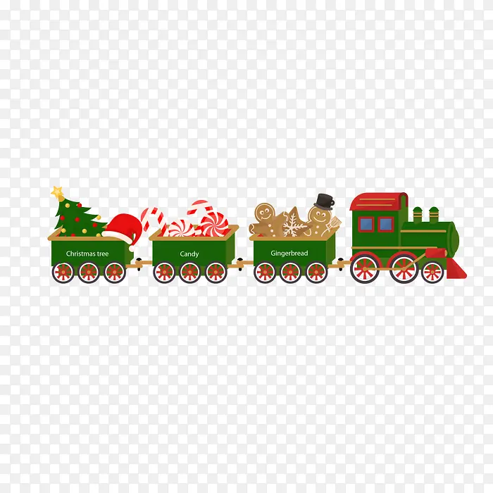 卡通圣诞火车装饰