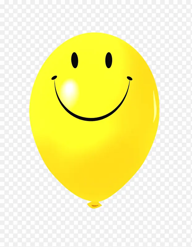微笑的黄色气球