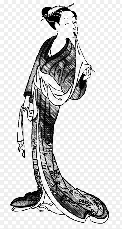 日本艺妓矢量元素
