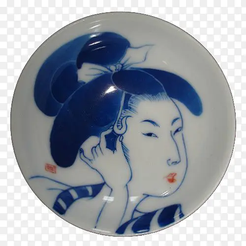 日本艺妓瓷盘