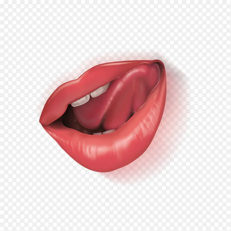 舔嘴唇的舌头