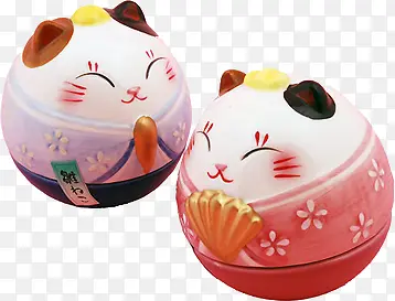 日本元素 陶瓷猫 玩偶