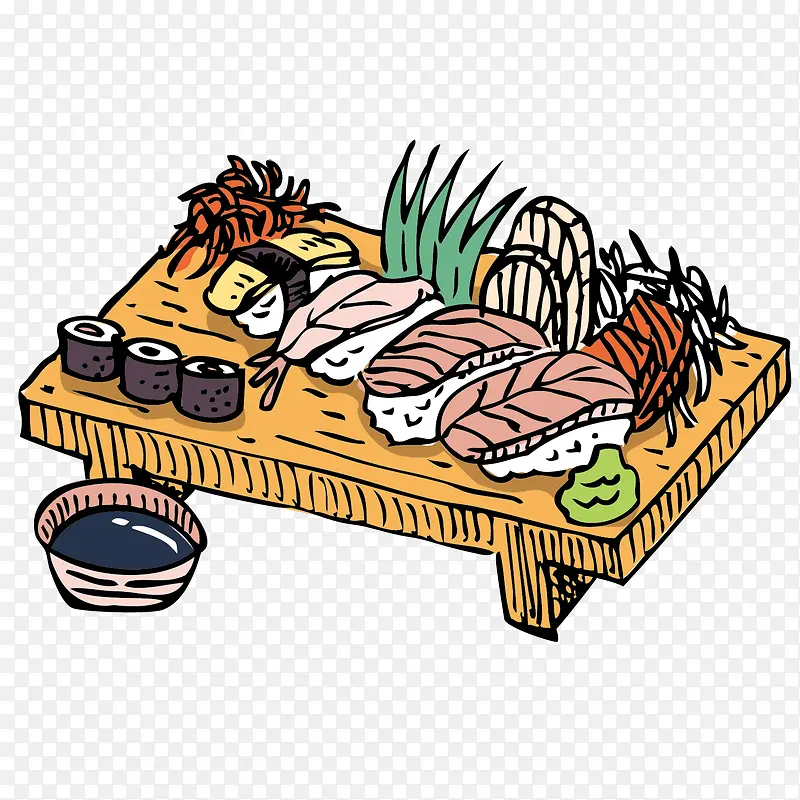 日本料理矢量手绘