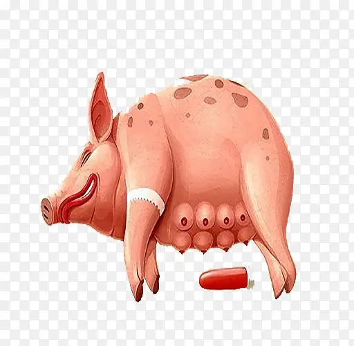 肉色3d母猪