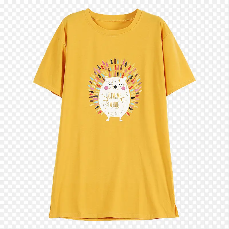 2018夏季黄色卡通T恤
