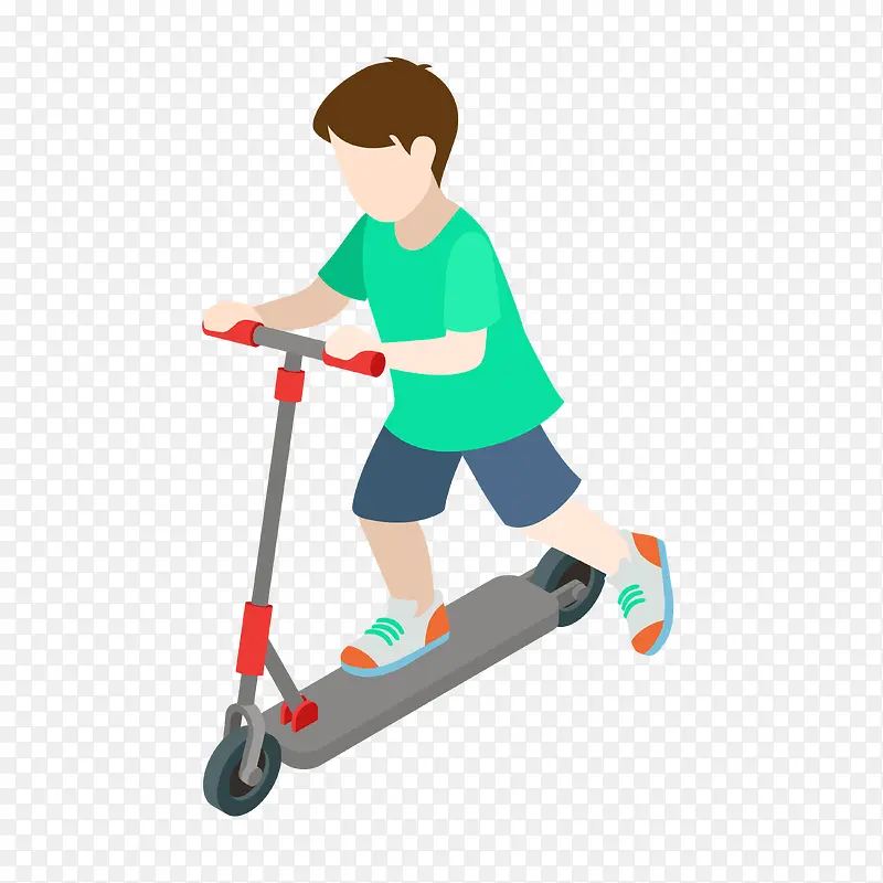 儿童滑板车PNG下载