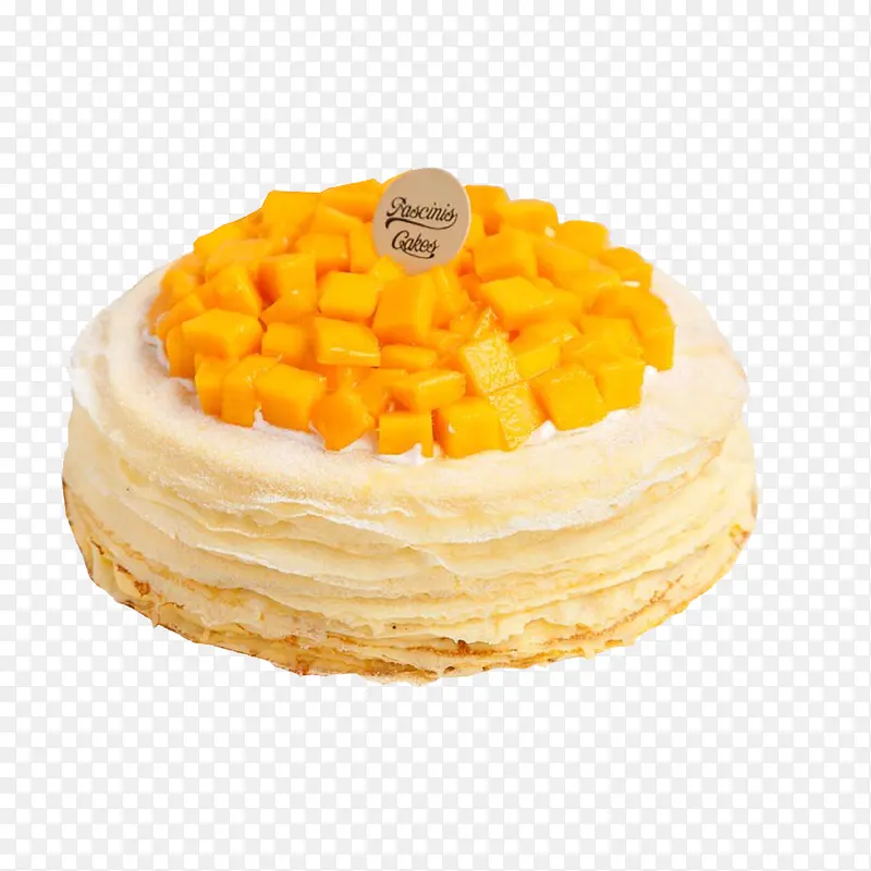 芒果粒蛋糕元素图