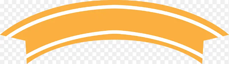 橙色矢量装饰飘带图