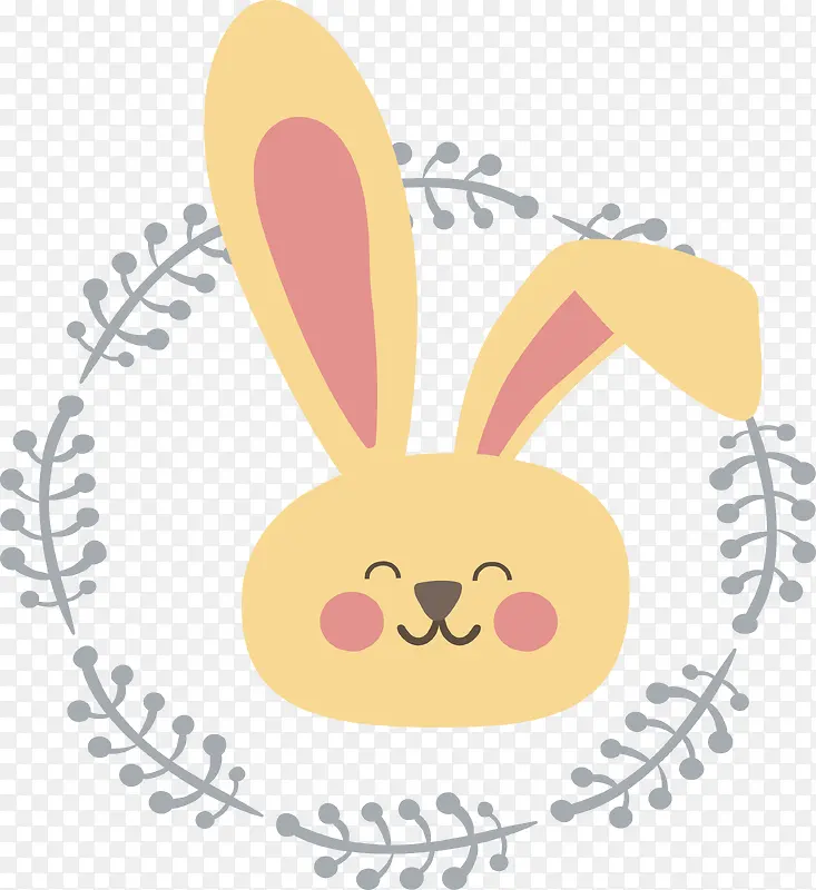微笑的小兔标签