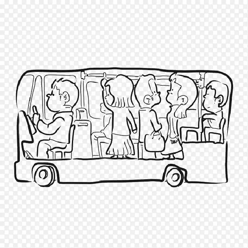 坐公交车的人们