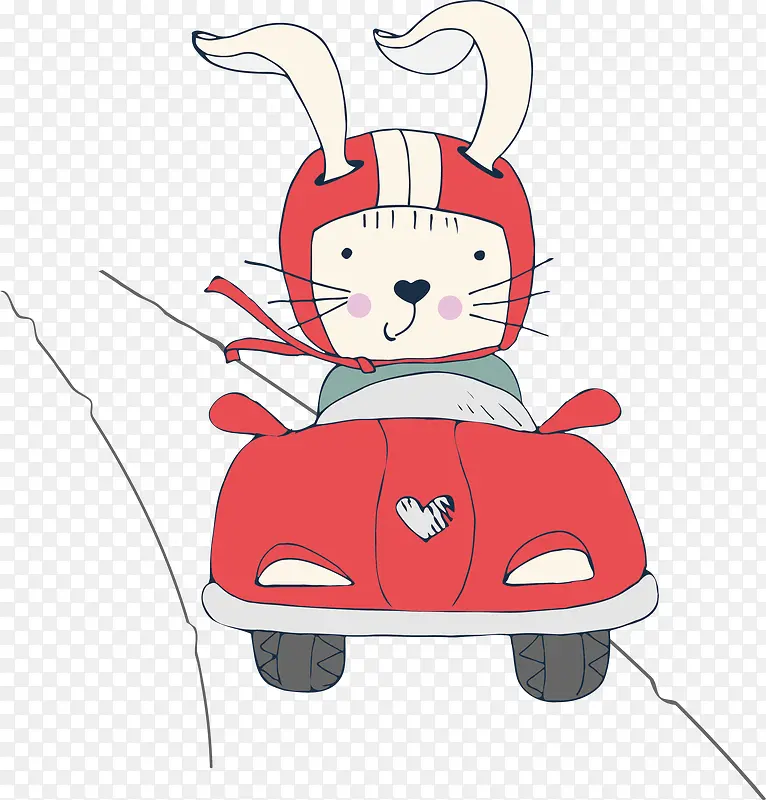 开车的小兔子