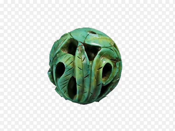 绿松石镂空球图案