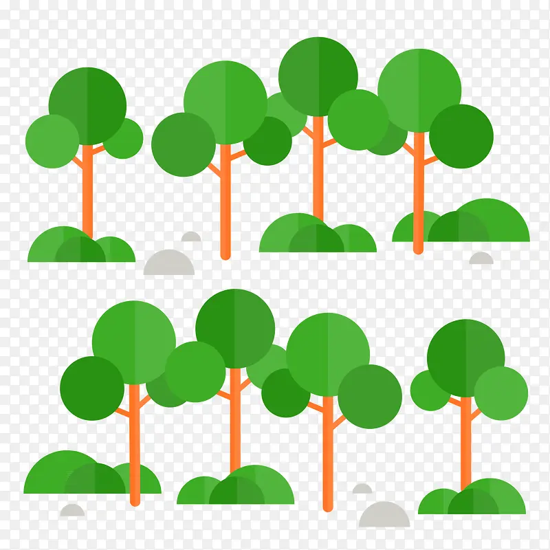 树木树丛PNG矢量素材