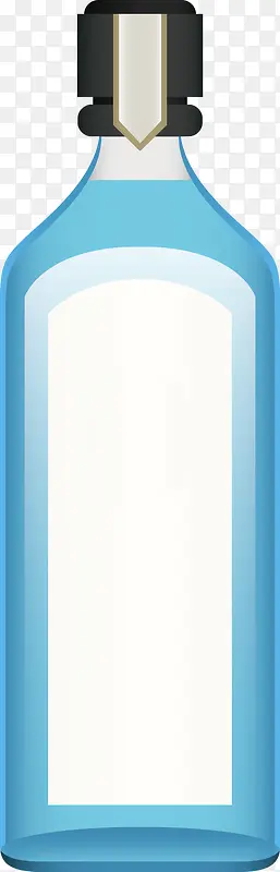 漱口水瓶子装饰设计矢量