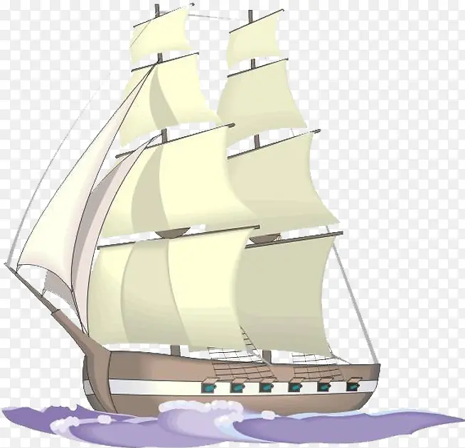 复古帆船