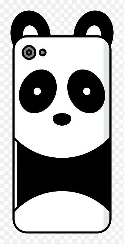 卡通大熊猫手机壳png图案
