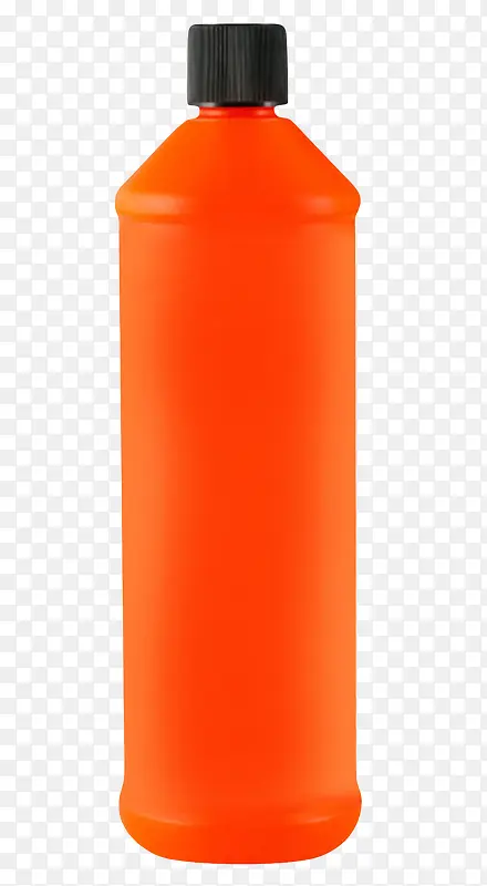 橙色塑料瓶装清洁剂清洁用品实物