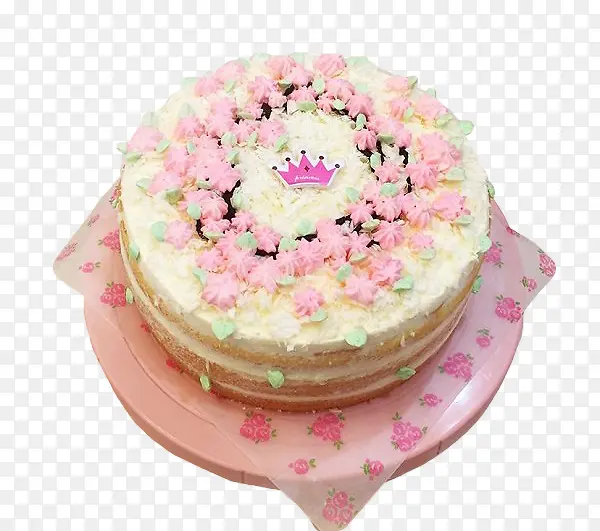 粉色小清新樱花生日蛋糕