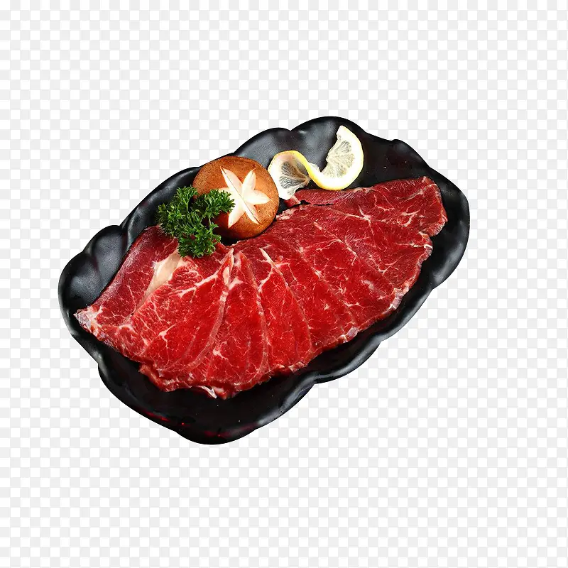 嫩牛肉 香菇 柠檬 日式料理 