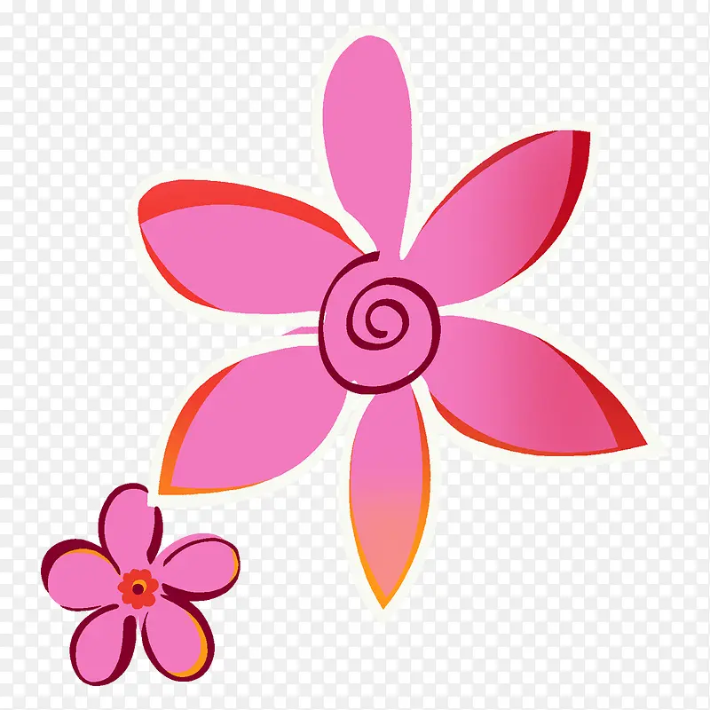 粉红花卉彩绘背景