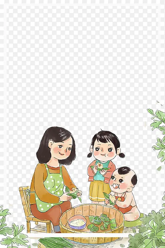卡通手绘风格端午节海报边框