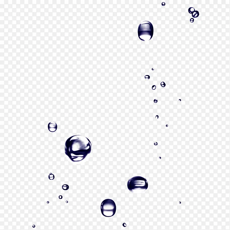 免扣蓝色水珠气泡