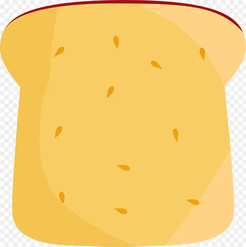 黄色卡通立体面包