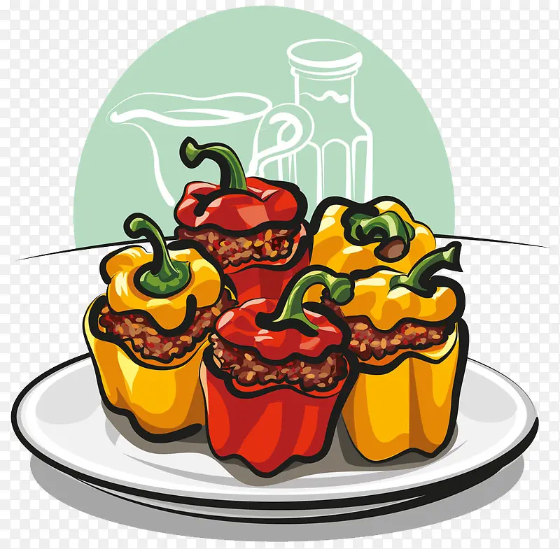 食物辣椒卡通图