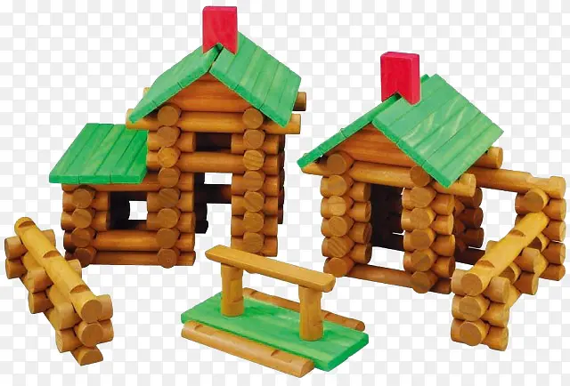 积木堆成的小屋