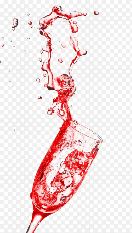喷溅的红色液体图