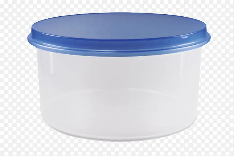 透明盒子蓝色盖子的饭盒塑胶制品