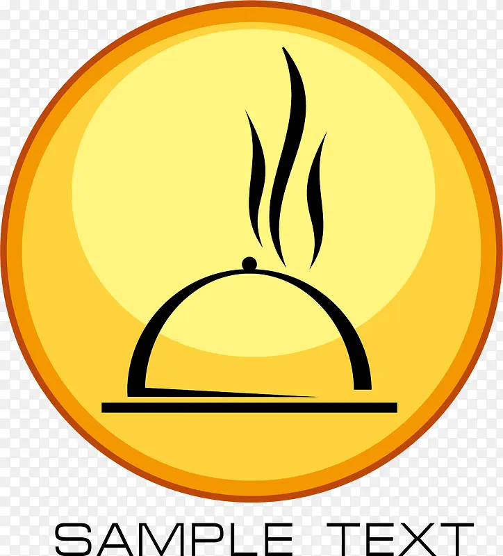 圆形 黄色盖子厨房logo