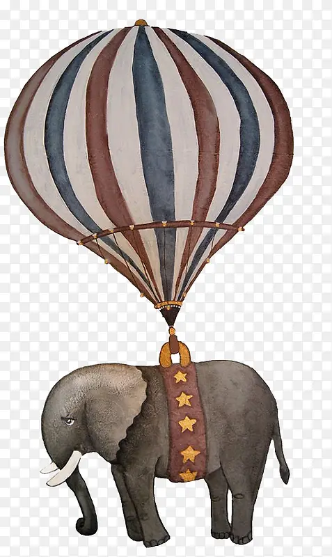 热气球拉大象