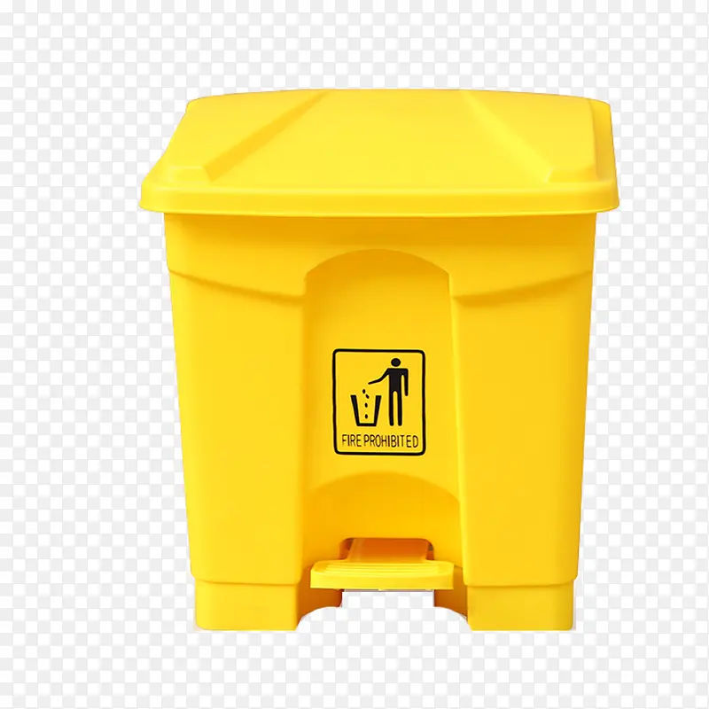 黄色医疗垃圾桶设计元素