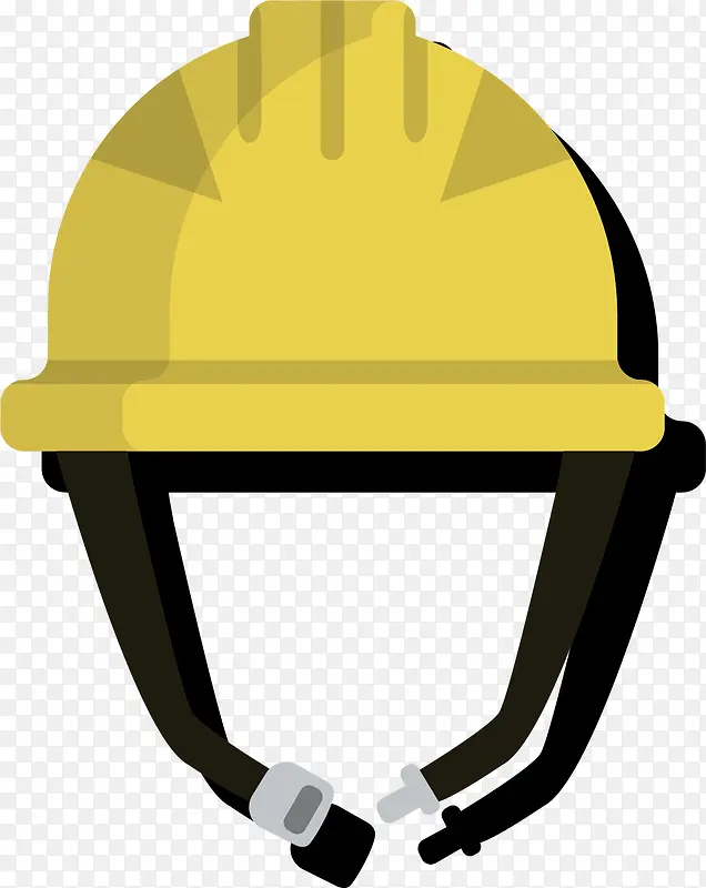 矢量图黄色的工具矿工帽